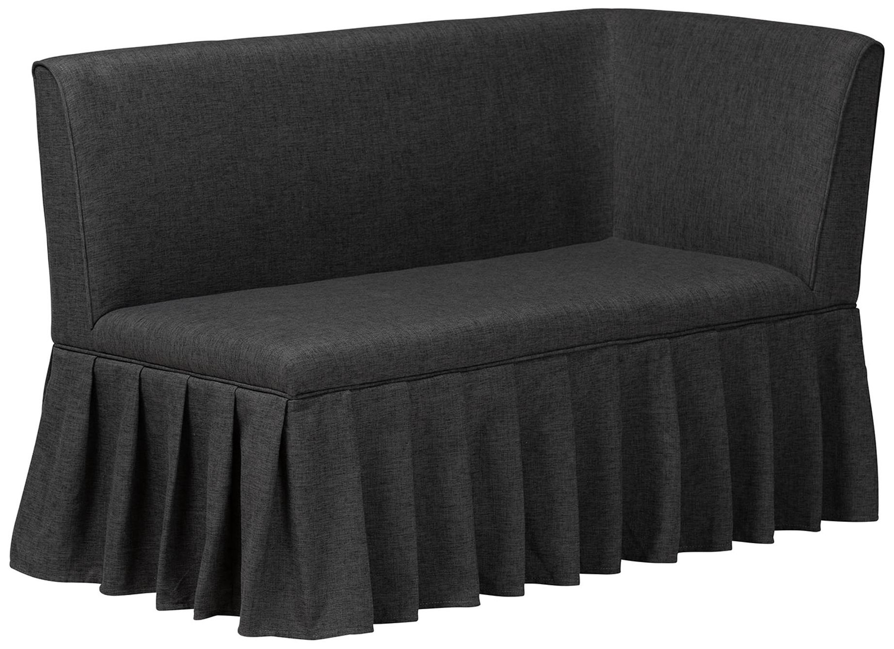 Image 3 Baxton Studio Randolph 3 Pc Fabric Upholstered Dining Nook Set, Dark Grey more views
