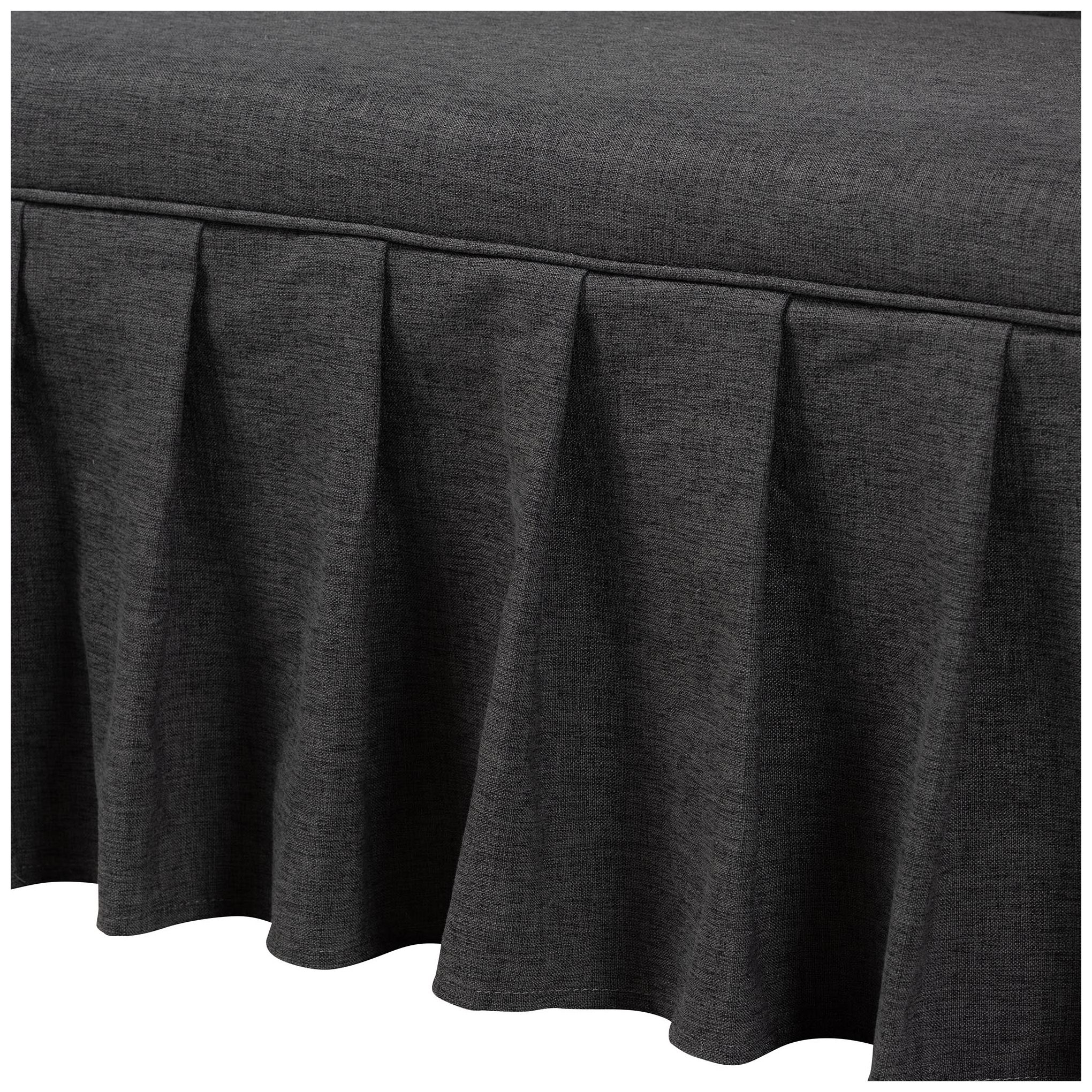 Baxton Studio Randolph 3 Pc Fabric Upholstered Dining Nook Set, Dark Grey