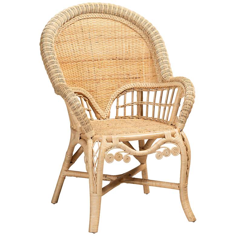 Image 2 Baxton Studio Ratu Natural Brown Rattan Accent Chair
