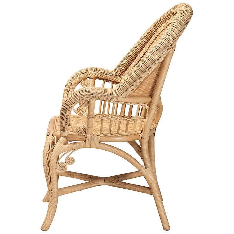 Image 7 Baxton Studio Ratu Natural Brown Rattan Accent Chair more views