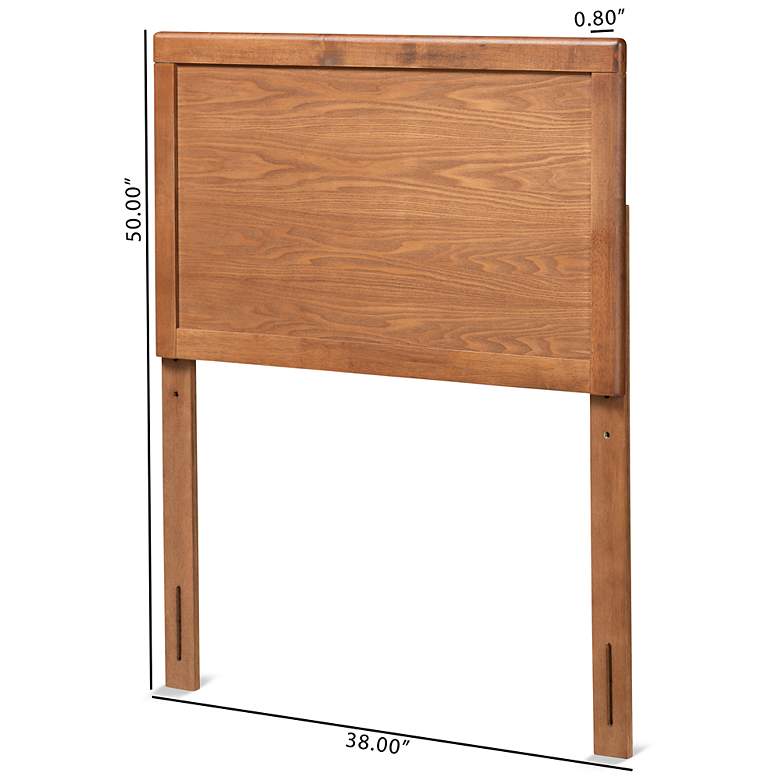 Image 7 Baxton Studio Raya Ash Walnut Rubberwood Twin Headboard more views