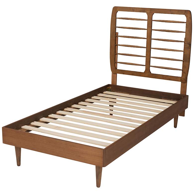 Image 6 Baxton Studio Rayna Walnut Brown Wood Twin Size Platform Bed more views