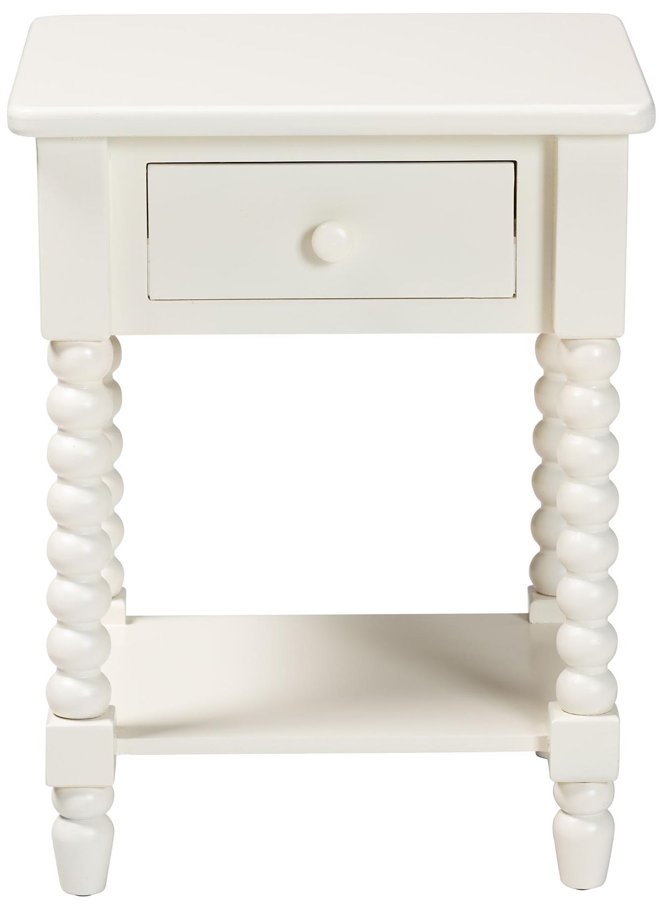 Image 4 Baxton Studio Raynera End Table with Bobbin Legs - 1 Drawer Accent Table more views