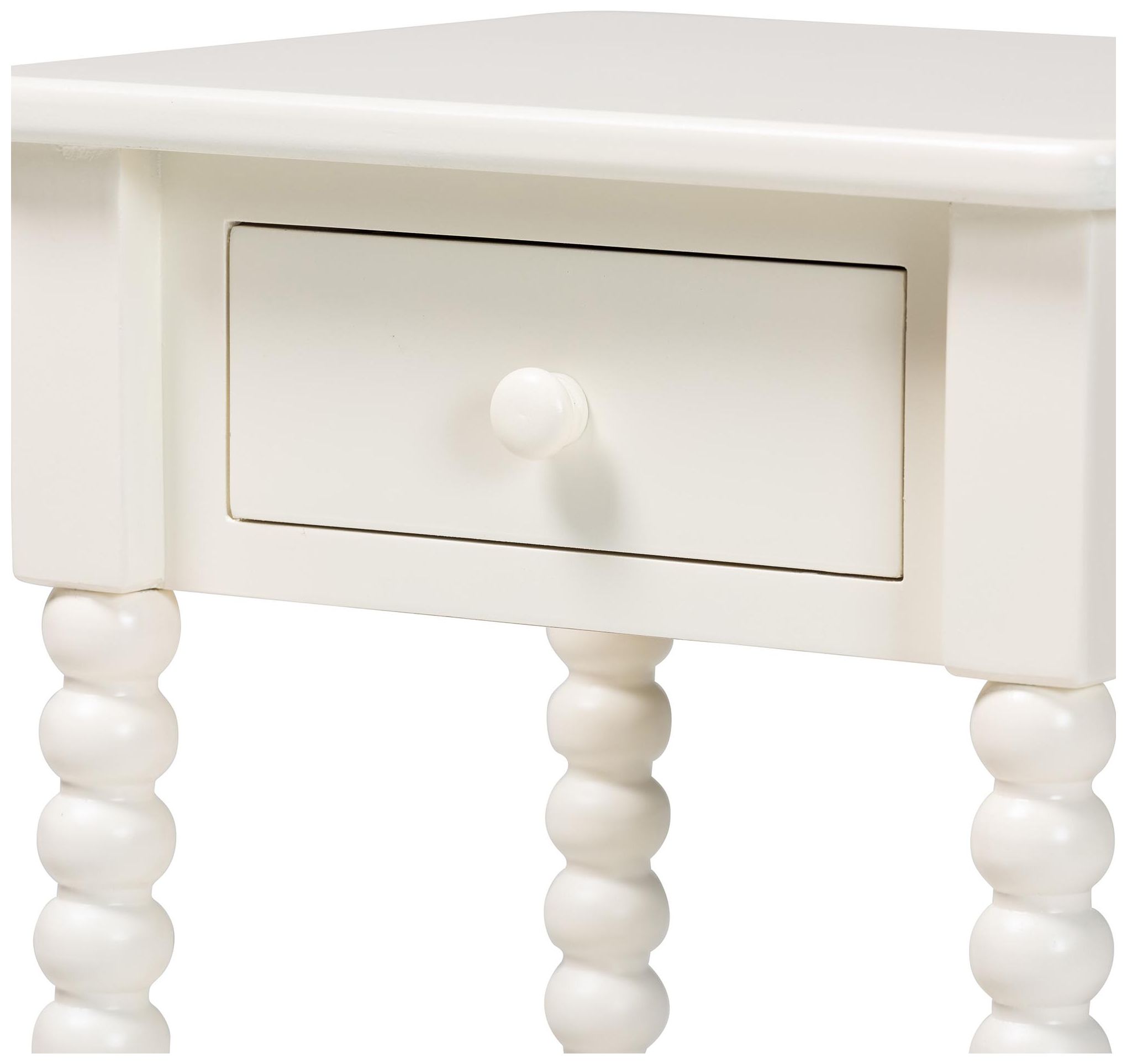 Image 7 Baxton Studio Raynera End Table with Bobbin Legs - 1 Drawer Accent Table more views