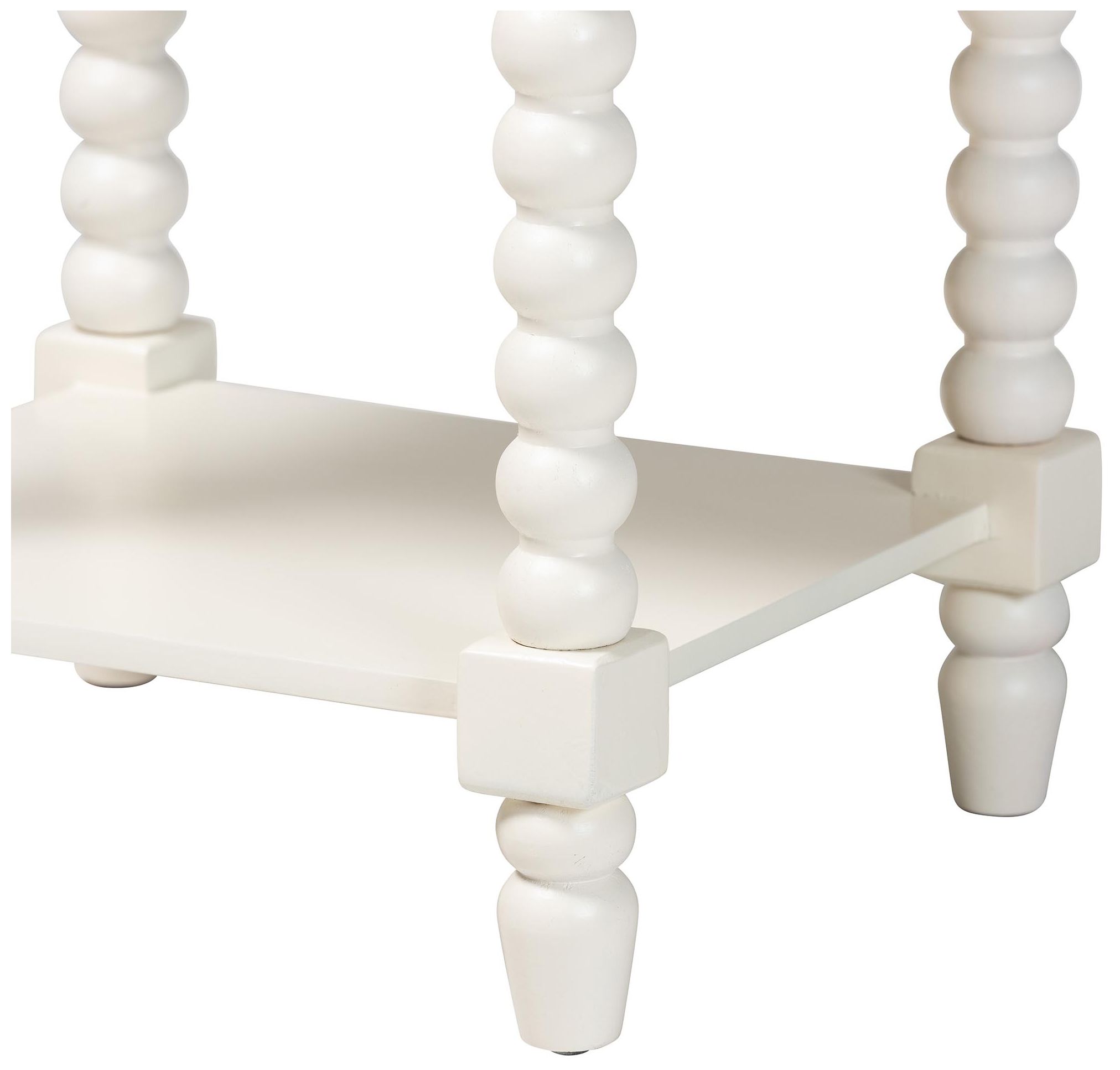 Baxton Studio Raynera End Table with Bobbin Legs - 1 Drawer Accent Table