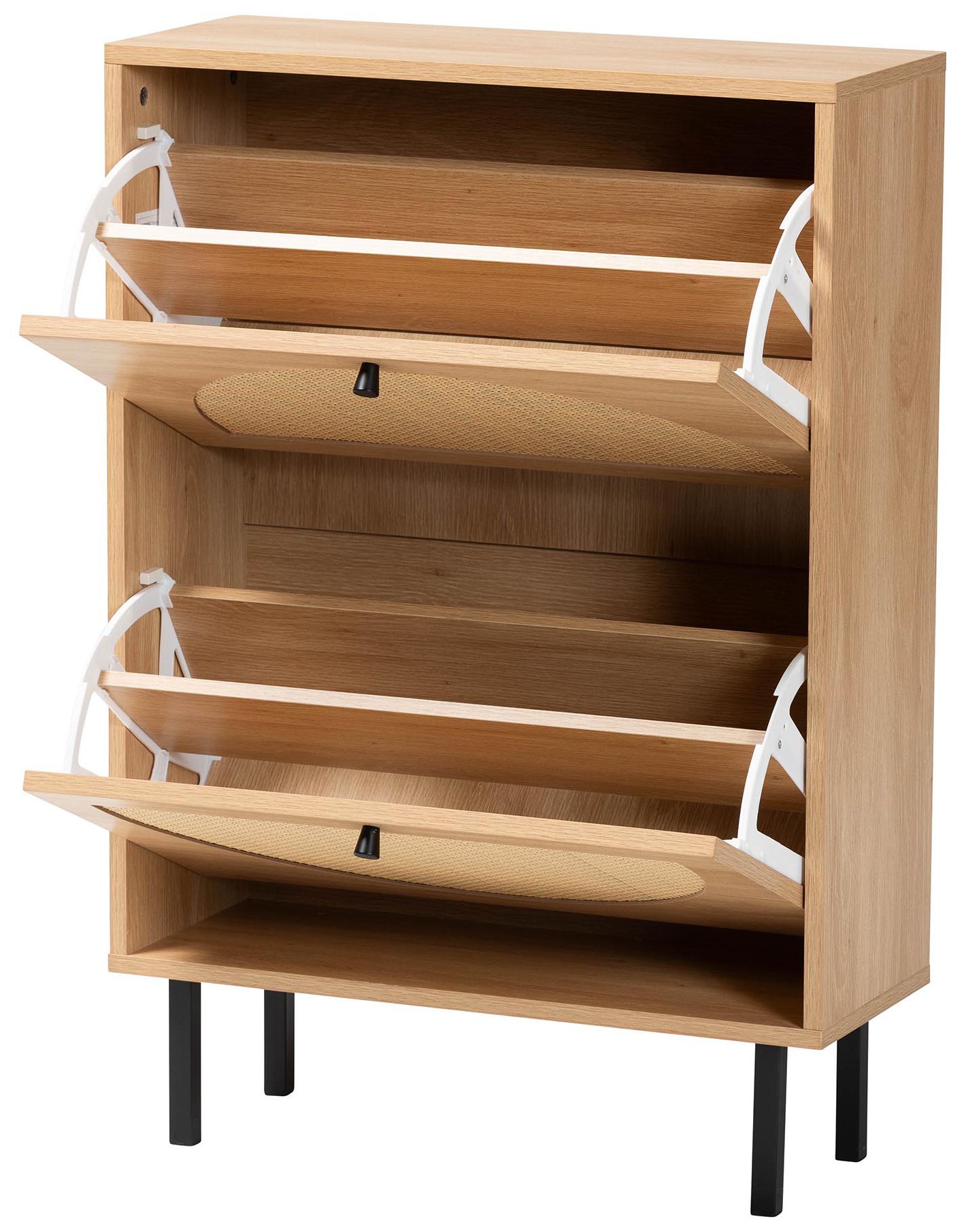 Image 3 Baxton Studio Remus Wood Shoe Cabinet - 12-Pair Shoe Storage Organizer more views