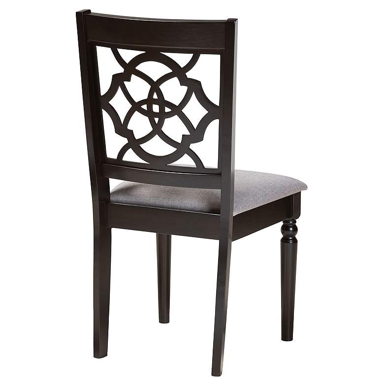 Image 2 Baxton Studio Renaud Grey Fabric Upholstered Wood 2-Piece Dining Chair Set more views
