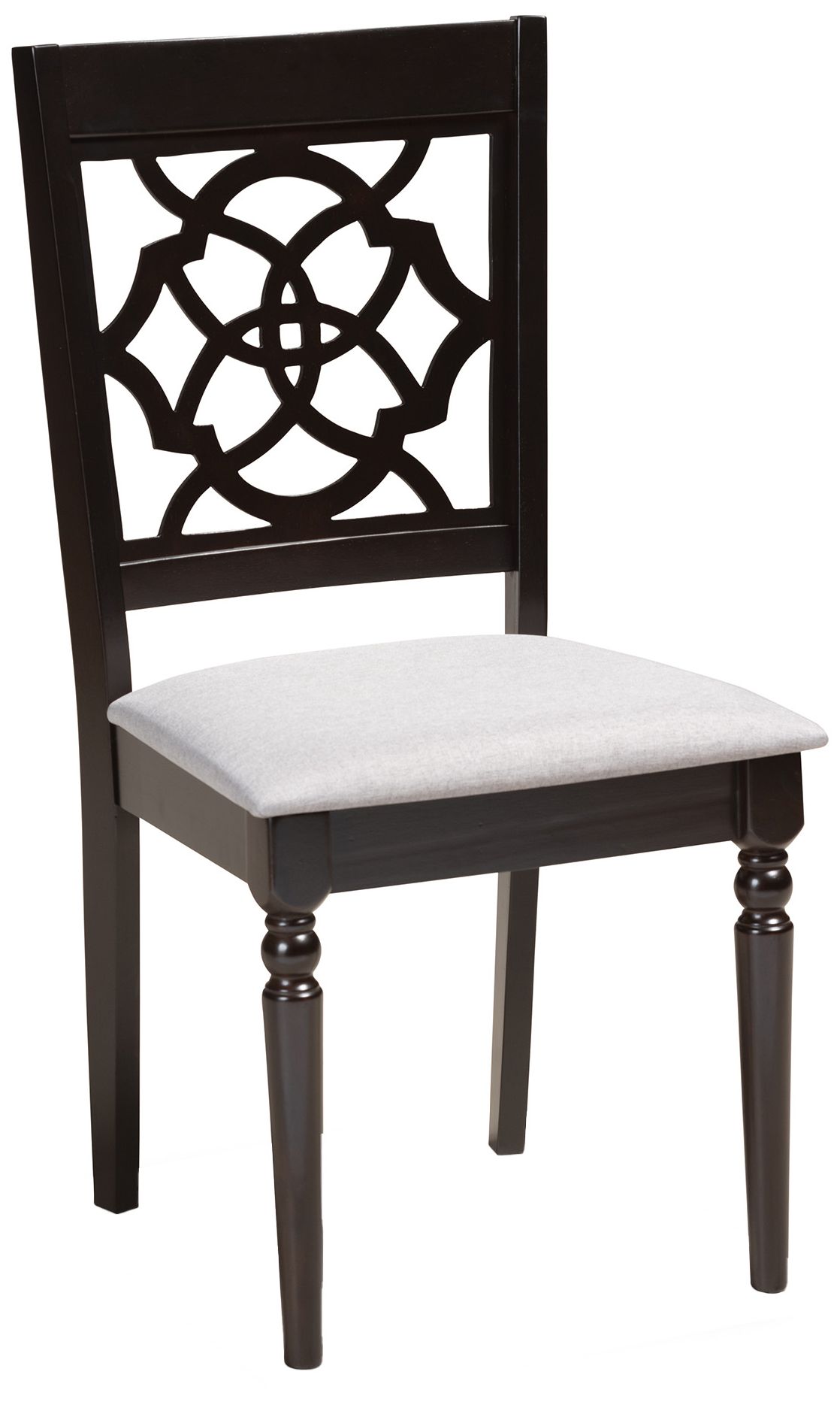 Image 4 Baxton Studio Renaud Grey Fabric Upholstered Wood Dining Chair more views