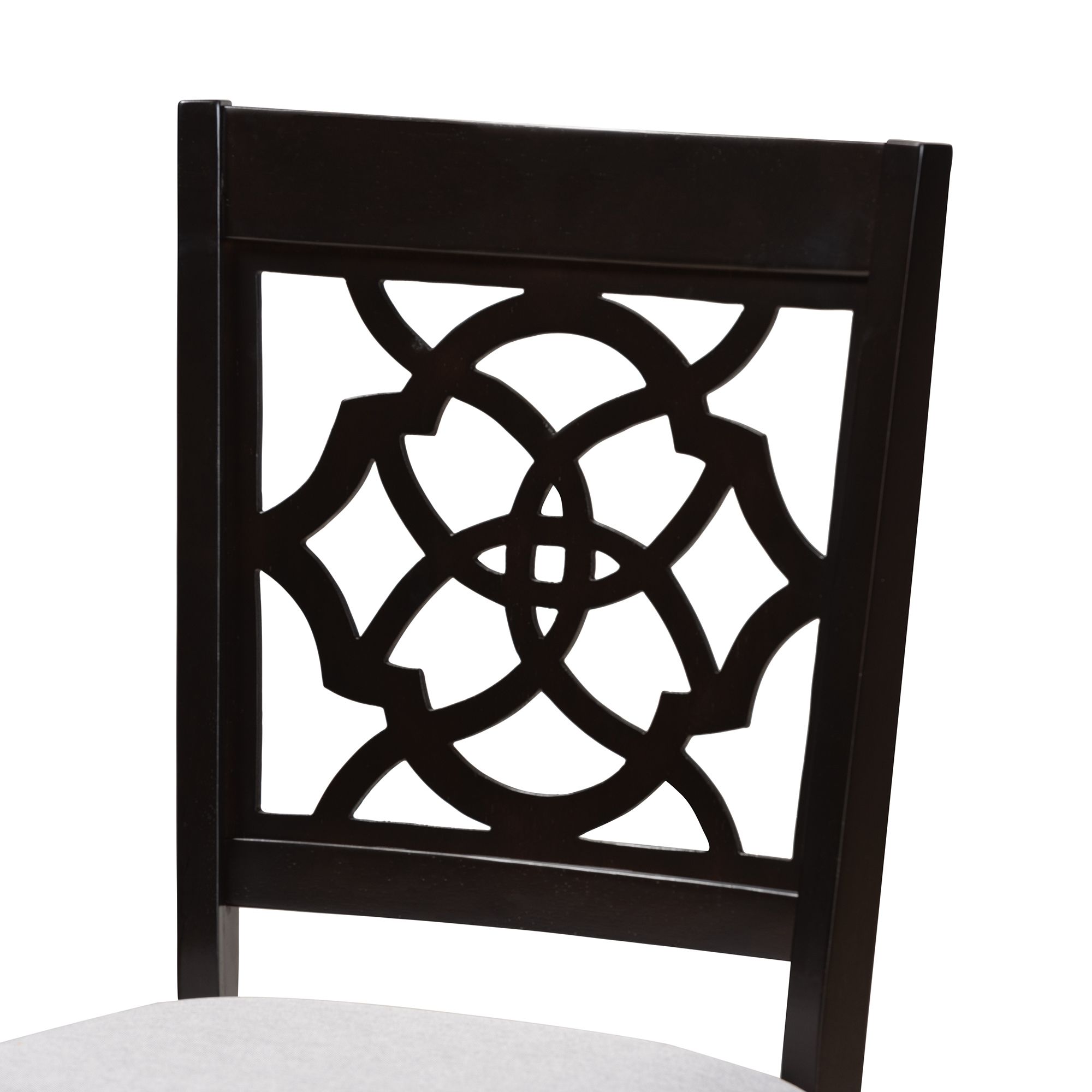 Image 5 Baxton Studio Renaud Grey Fabric Upholstered Wood Dining Chair more views