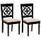 Baxton Studio Renaud Sand Fabric Upholstered Wood 2-Piece Dining Chair Set