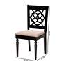 3_Baxton Studio Renaud Sand Fabric Upholstered Wood 2-Piece Dining Chair Set more views