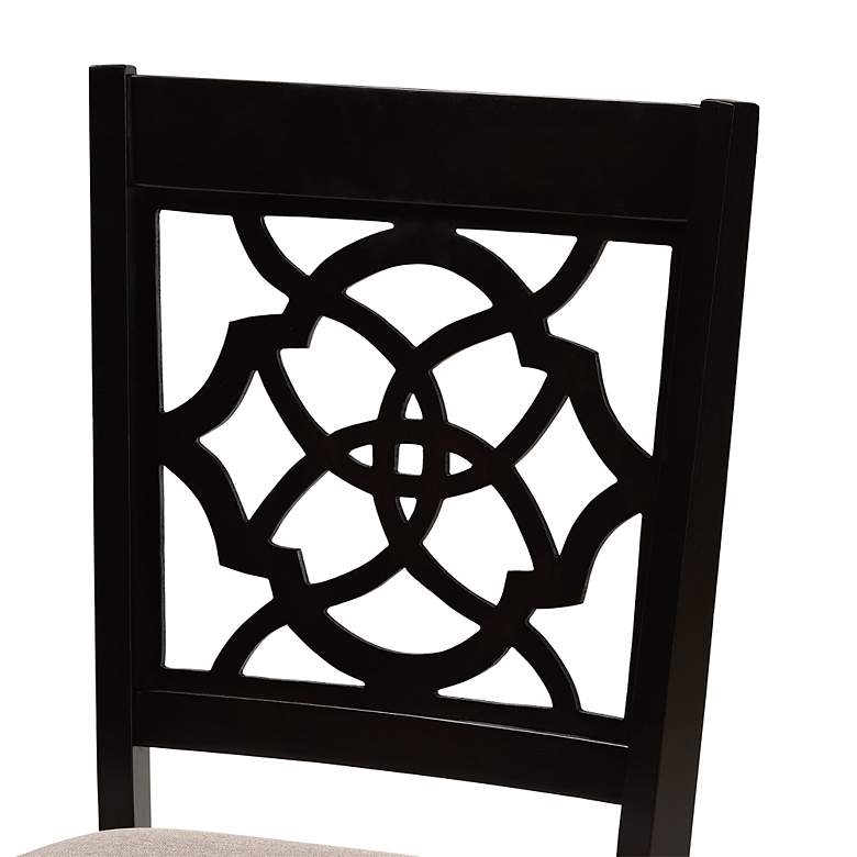 Image 6 Baxton Studio Renaud Sand Fabric Upholstered Wood 2-Piece Dining Chair Set more views