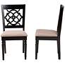 7_Baxton Studio Renaud Sand Fabric Upholstered Wood 2-Piece Dining Chair Set more views