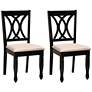 2_Baxton Studio Reneau Sand Fabric Upholstered Wood 2-Piece Dining Chair Set