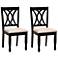Baxton Studio Reneau Sand Fabric Upholstered Wood 2-Piece Dining Chair Set