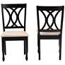 5_Baxton Studio Reneau Sand Fabric Upholstered Wood 2-Piece Dining Chair Set more views