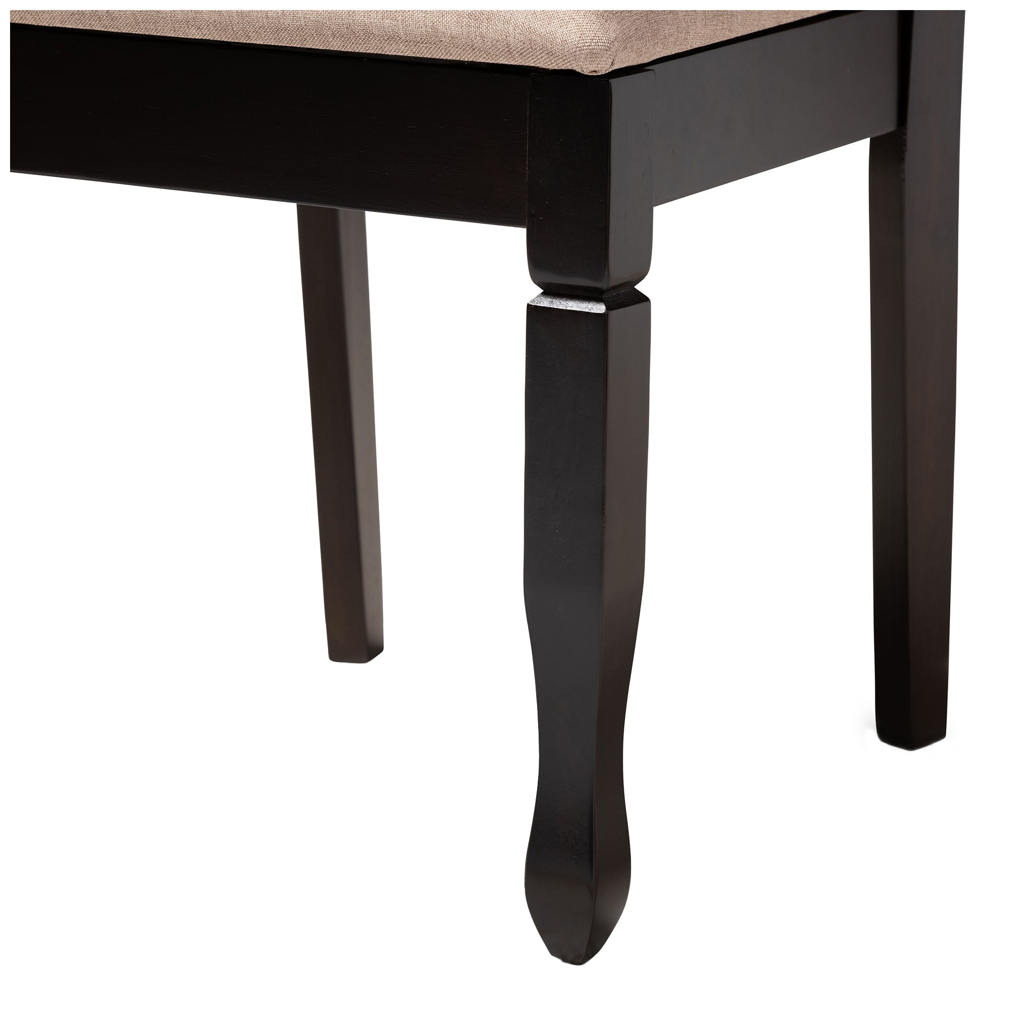 Image 5 Baxton Studio Reneau Sand Fabric Upholstered Wood Dining Chair more views