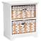 Baxton Studio Rianne 15 3/4"W White 2-Basket Storage Cabinet