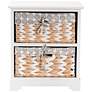 Baxton Studio Rianne 15 3/4"W White 2-Basket Storage Cabinet