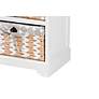 Baxton Studio Rianne 15 3/4"W White 3-Basket Storage Cabinet