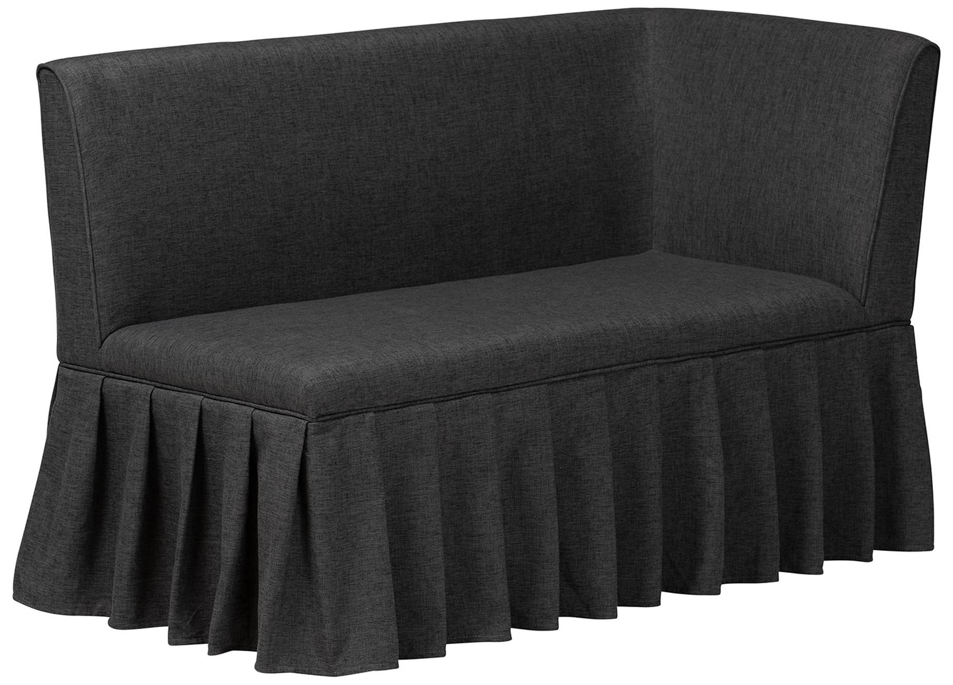 Image 3 Baxton Studio Richard 3 Piece Fabric Upholstered Dining Nook Set, Dark Grey more views