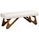 Baxton Studio Rika 48 1/2"W Cream Boucle Fabric Accent Bench