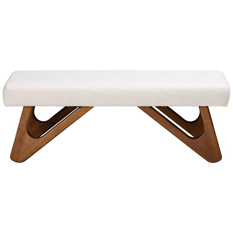 Image 5 Baxton Studio Rika 48 1/2"W Cream Boucle Fabric Accent Bench more views