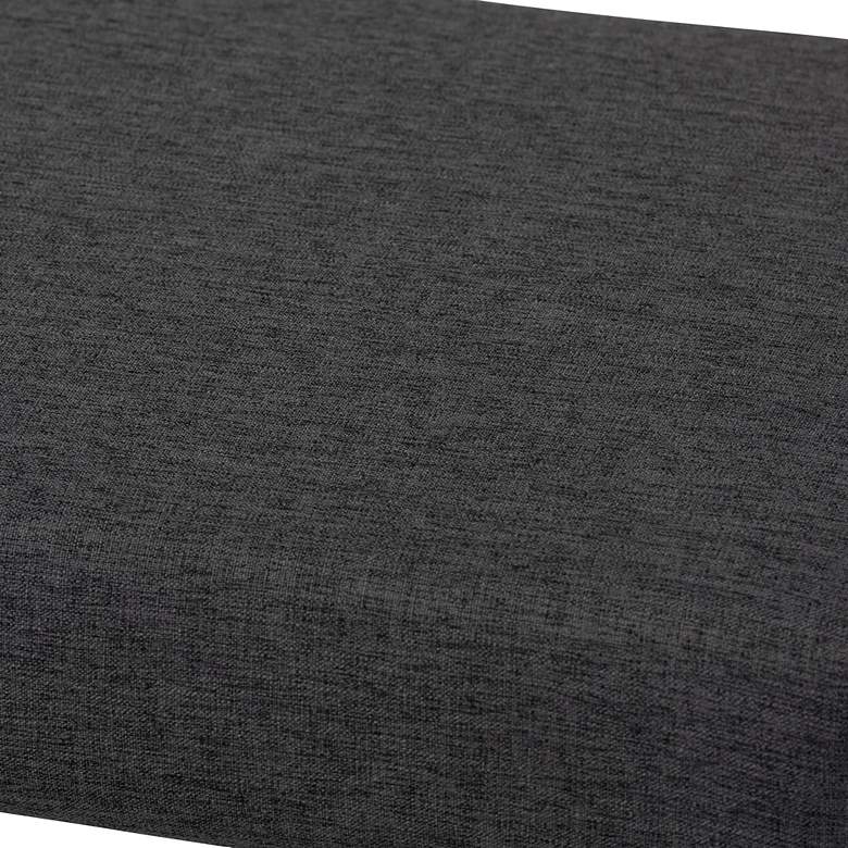 Image 5 Baxton Studio Rika Dark Gray and Walnut Boomerang Bench more views