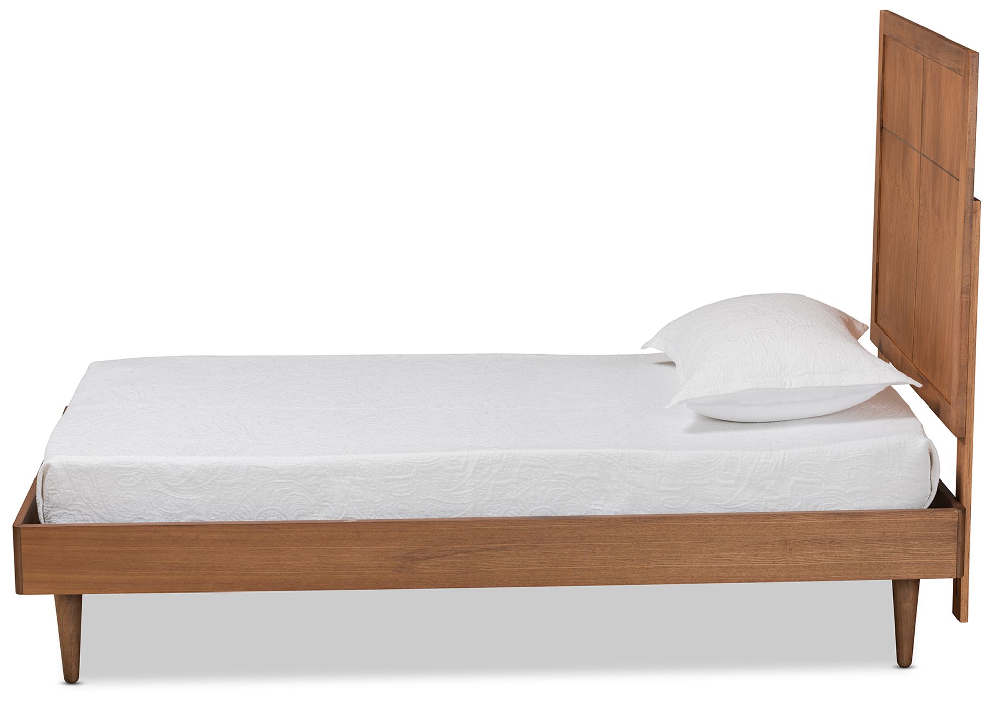 Image 4 Baxton Studio Rin Walnut Brown Twin Size Platform Bed more views