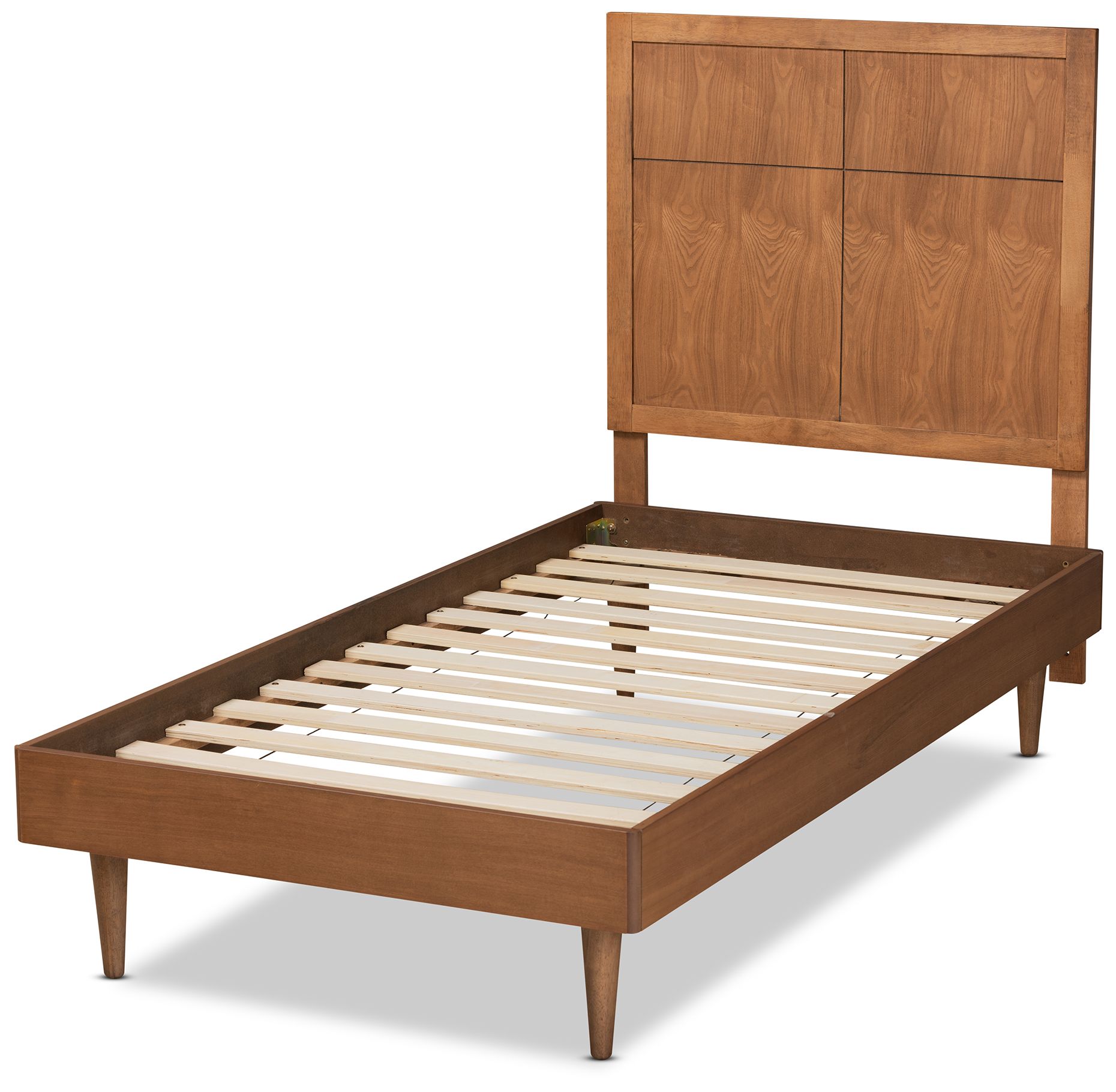 Image 5 Baxton Studio Rin Walnut Brown Twin Size Platform Bed more views