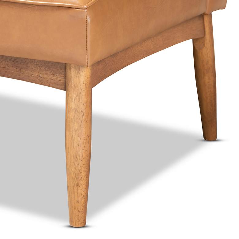Image 4 Baxton Studio Riordan Tan Faux Leather Modern 4-Piece Dining Nook Set more views
