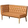 6_Baxton Studio Riordan Tan Faux Leather Modern 4-Piece Dining Nook Set more views