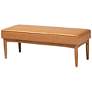 7_Baxton Studio Riordan Tan Faux Leather Modern 4-Piece Dining Nook Set more views