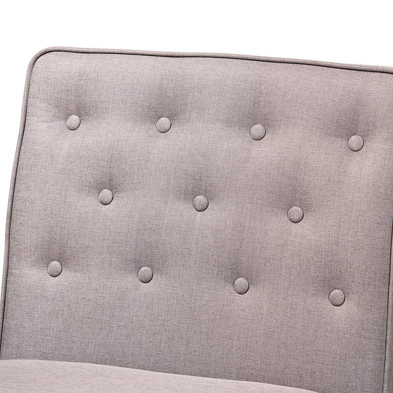 Image 3 Baxton Studio Riordan Tufted Gray Fabric Dining Chair more views