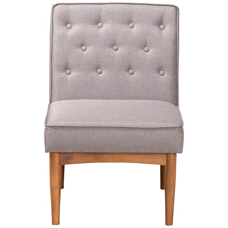 Image 5 Baxton Studio Riordan Tufted Gray Fabric Dining Chair more views