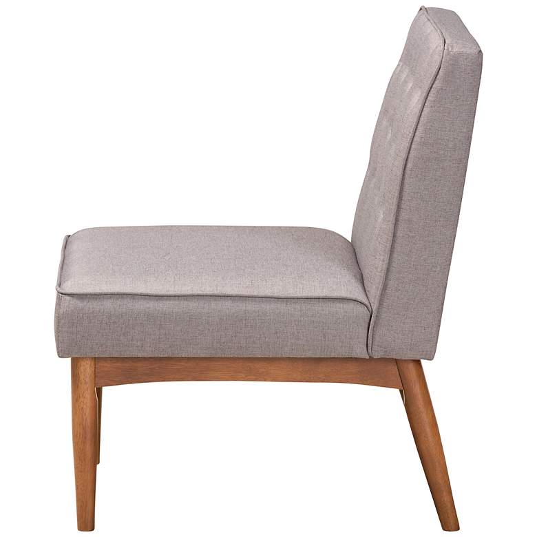 Image 6 Baxton Studio Riordan Tufted Gray Fabric Dining Chair more views