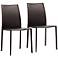 Baxton Studio Rockford Taupe Bonded Leather Dining Chair Set of 2
