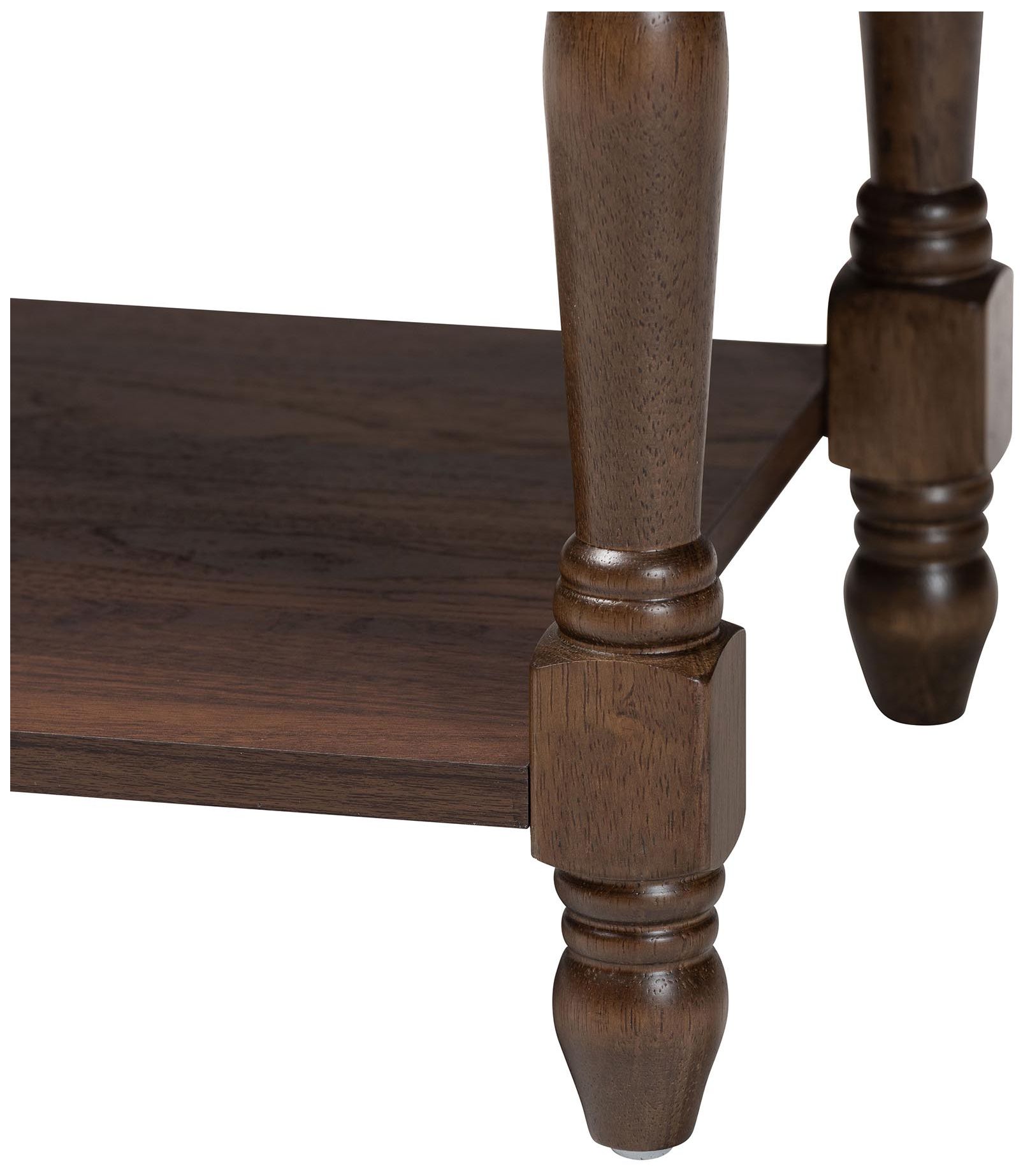Baxton Studio Roden Transitional Dark Brown Nightstand with Rattan