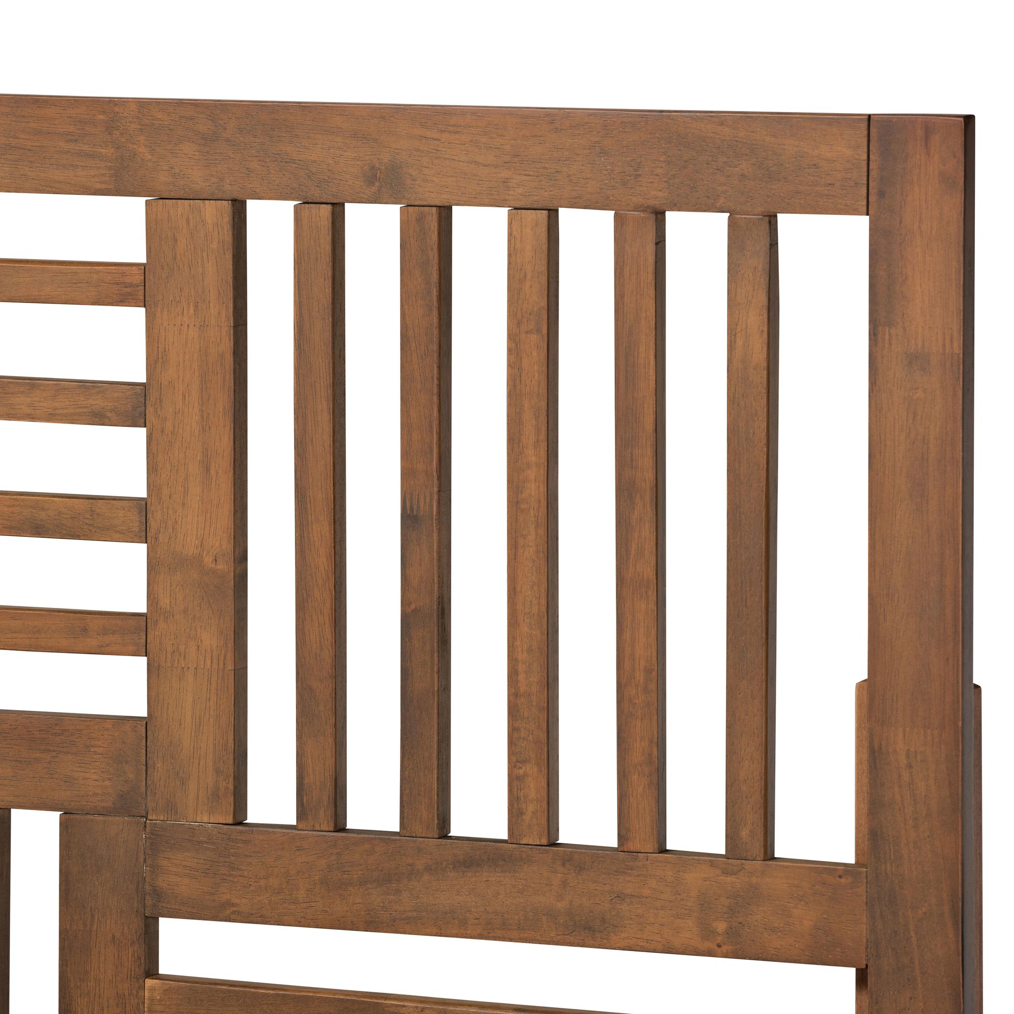 Image 3 Baxton Studio Romy Walnut Brown Twin Size Platform Bed more views