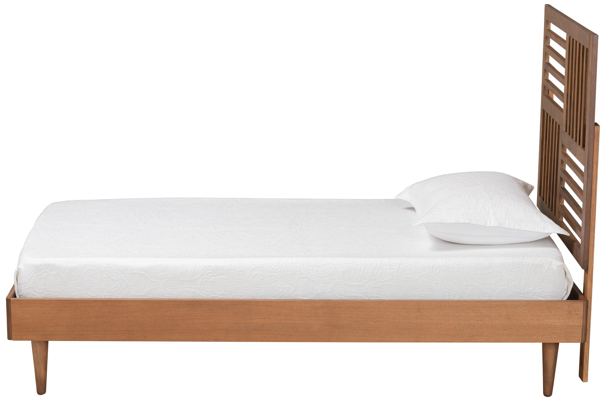 Image 5 Baxton Studio Romy Walnut Brown Twin Size Platform Bed more views