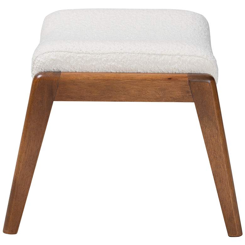 Image 3 Baxton Studio Roxy Off-White Boucle Fabric Ottoman/Footstool more views