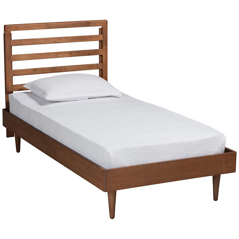Image 2 Baxton Studio Ryo Walnut Brown Twin Size Platform Bed