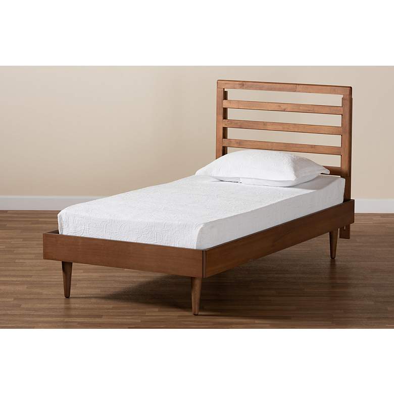 Image 7 Baxton Studio Ryo Walnut Brown Twin Size Platform Bed more views