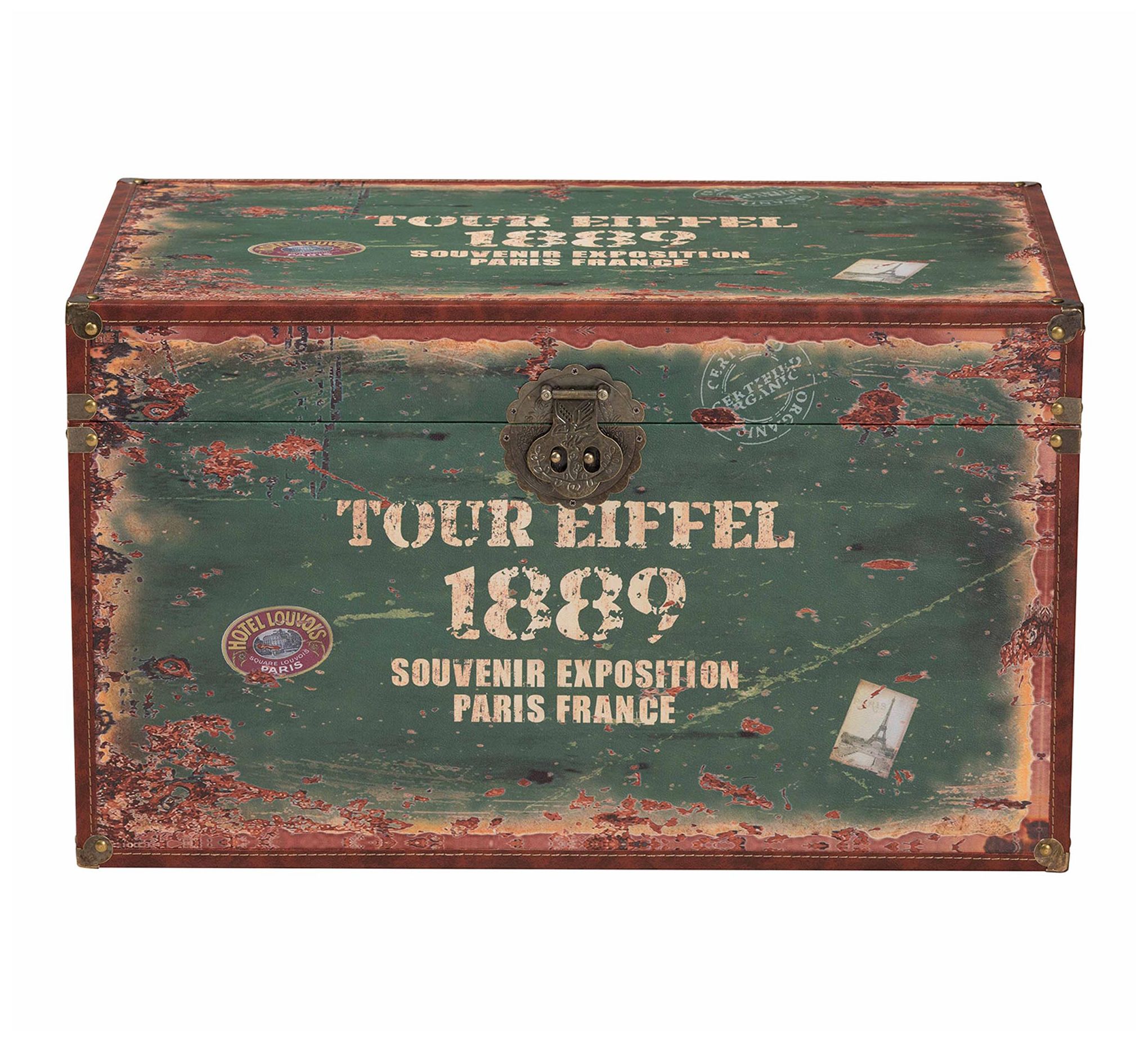 Image 5 Baxton Studio Sabeen Faux Leather and Wood 2 Piece Storage Trunk Set more views