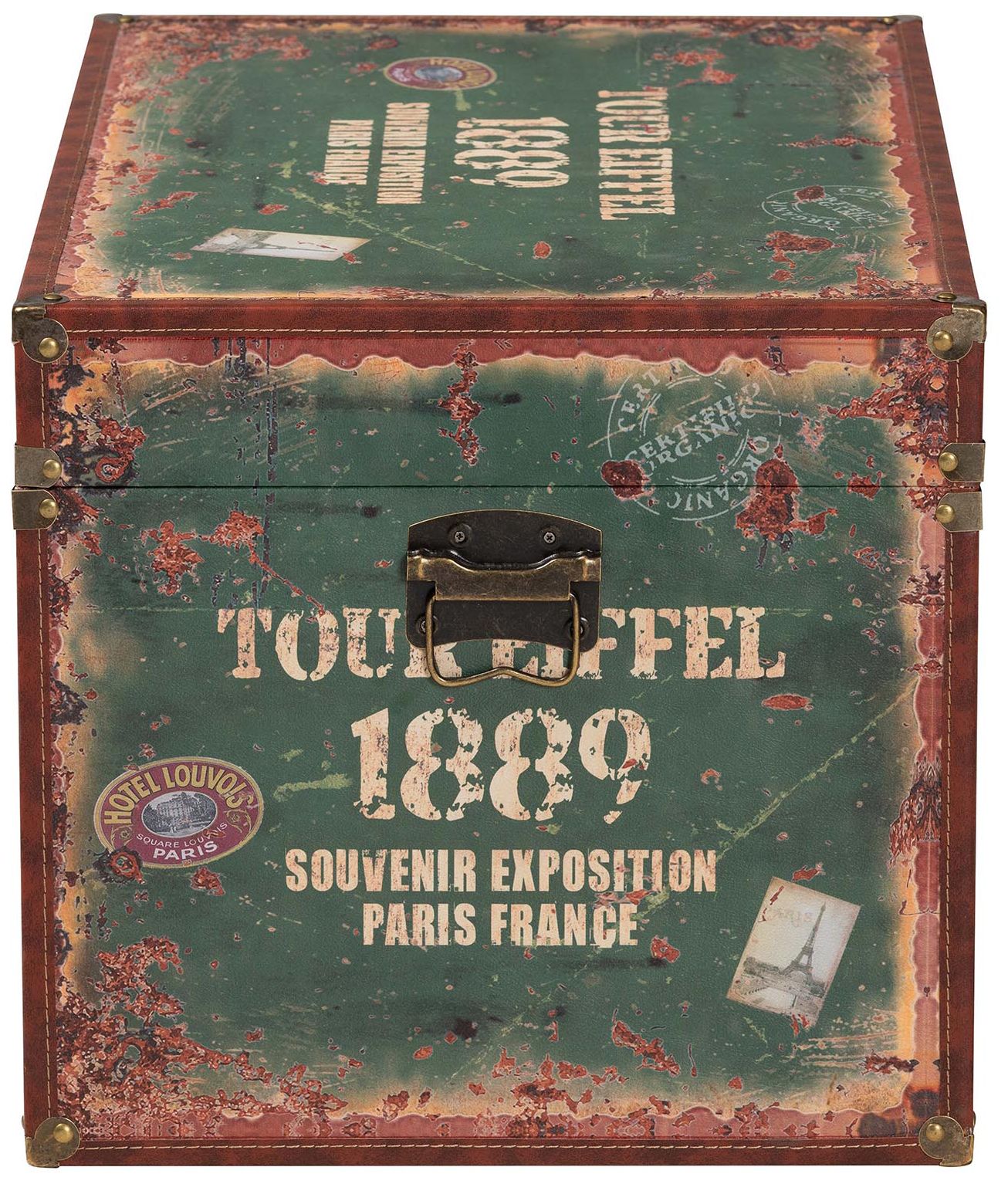 Image 6 Baxton Studio Sabeen Faux Leather and Wood 2 Piece Storage Trunk Set more views