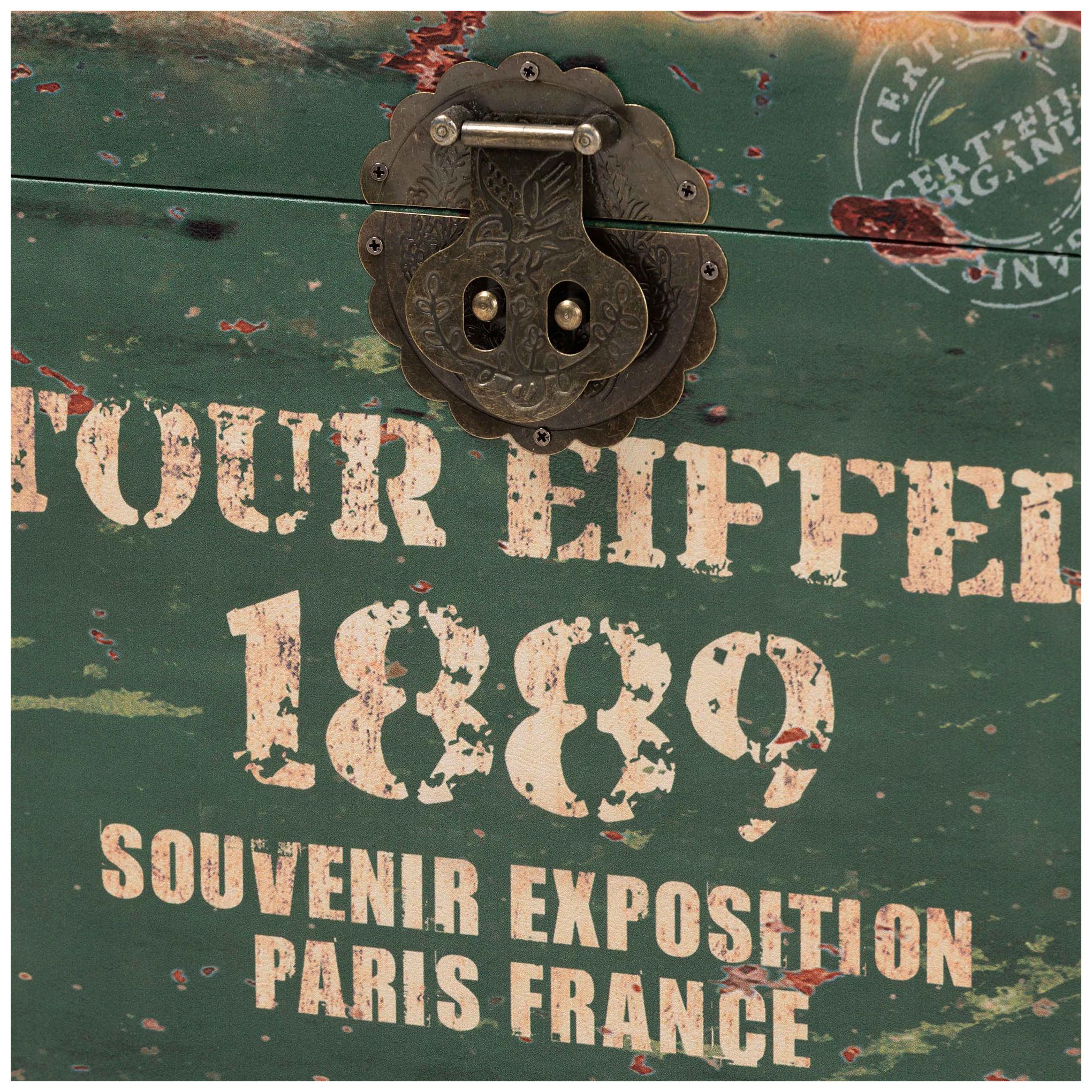 Baxton Studio Sabeen Faux Leather and Wood 2 Piece Storage Trunk Set