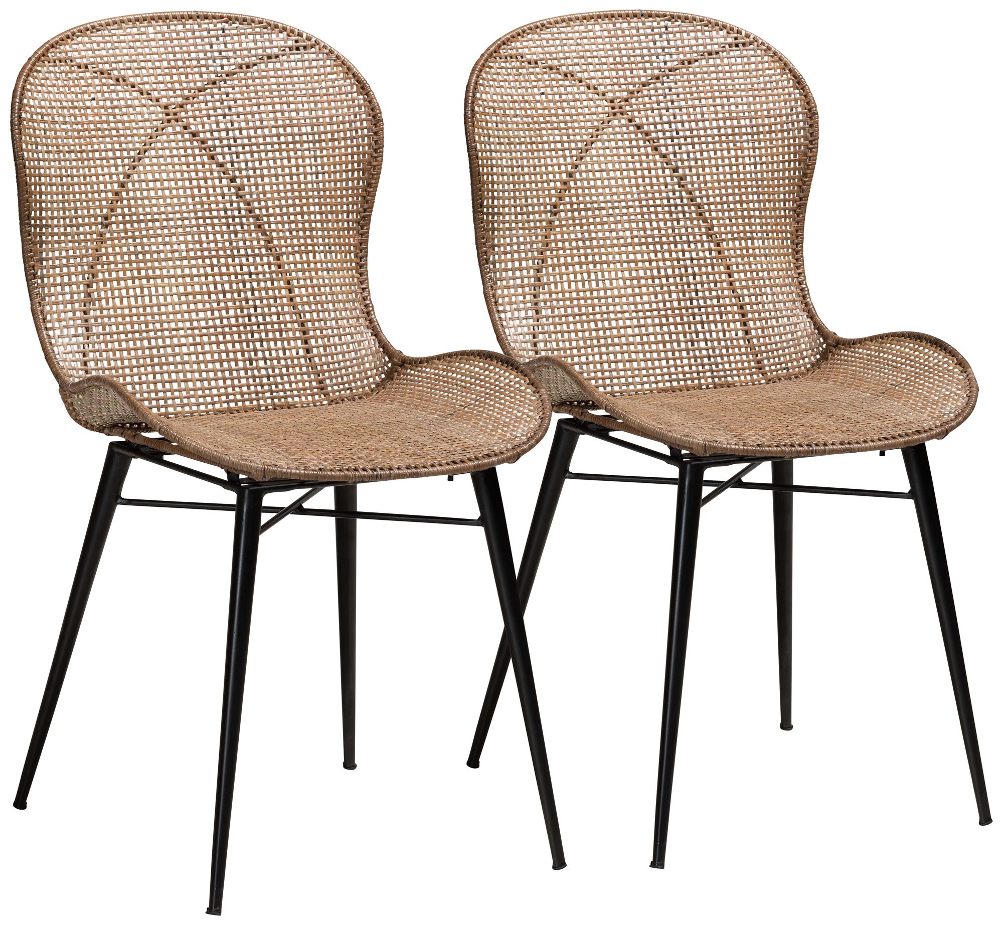 Image 2 Baxton Studio Sabelle 2-Piece Dining Chair Set