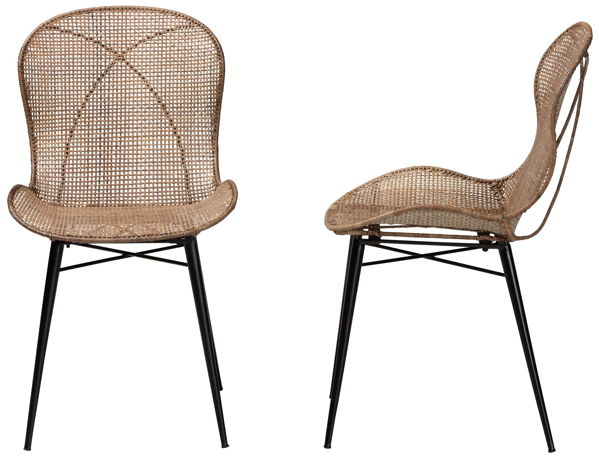 Image 7 Baxton Studio Sabelle 2-Piece Dining Chair Set more views