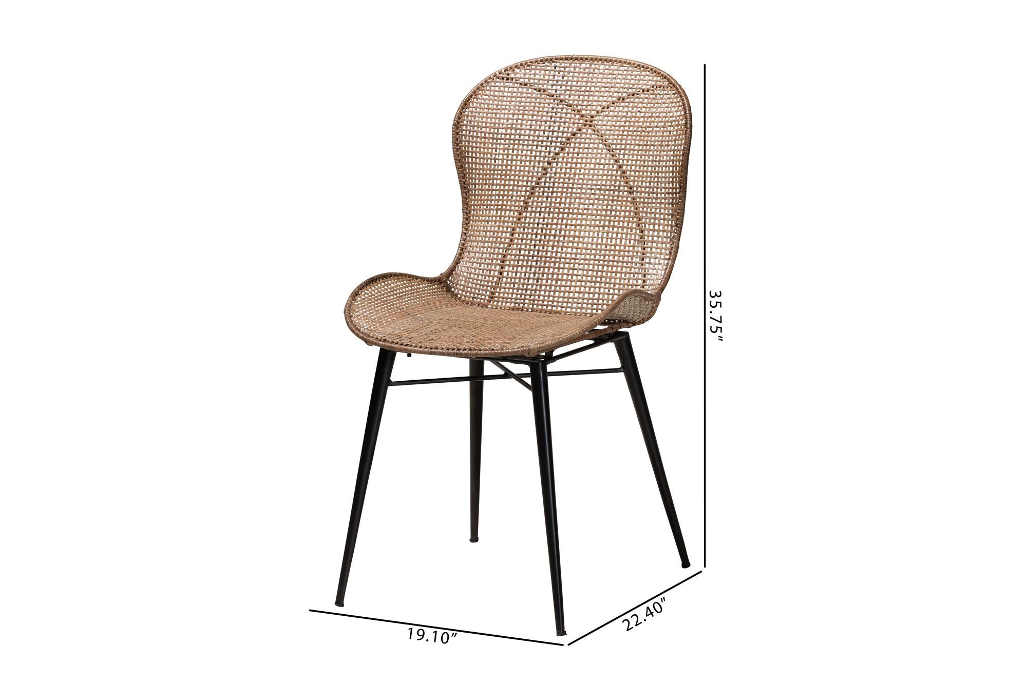 Baxton Studio Sabelle 2-Piece Dining Chair Set