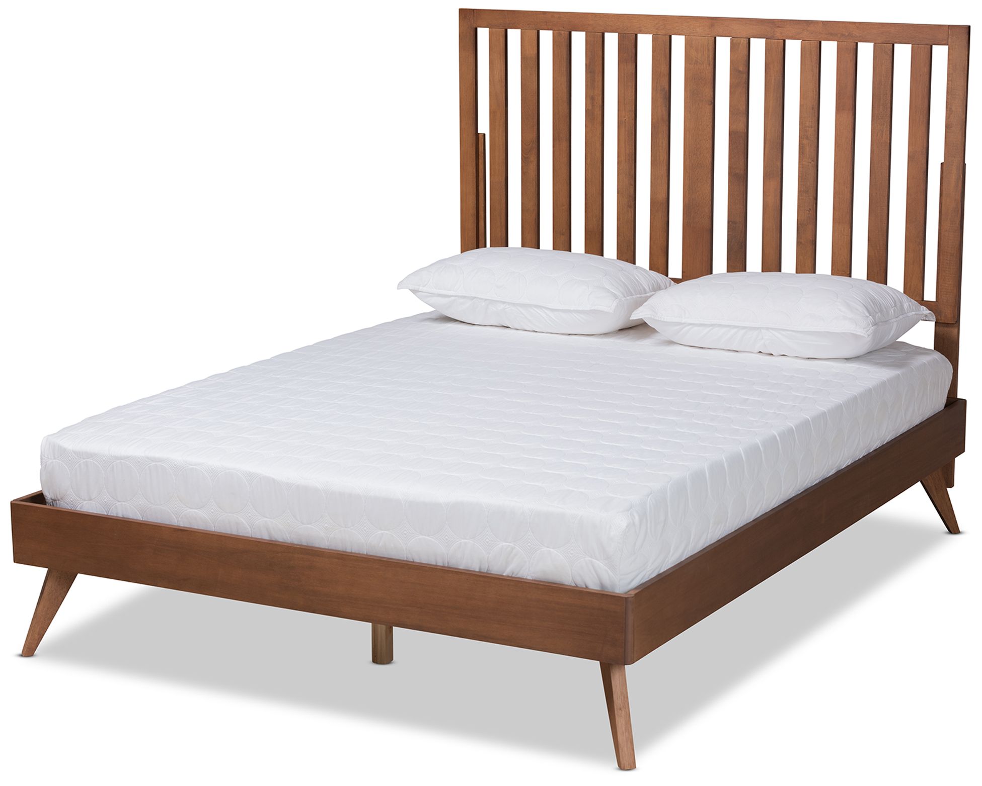 Thumbnail3 of Baxton Studio Saki Walnut Brown King Size Platform Bed